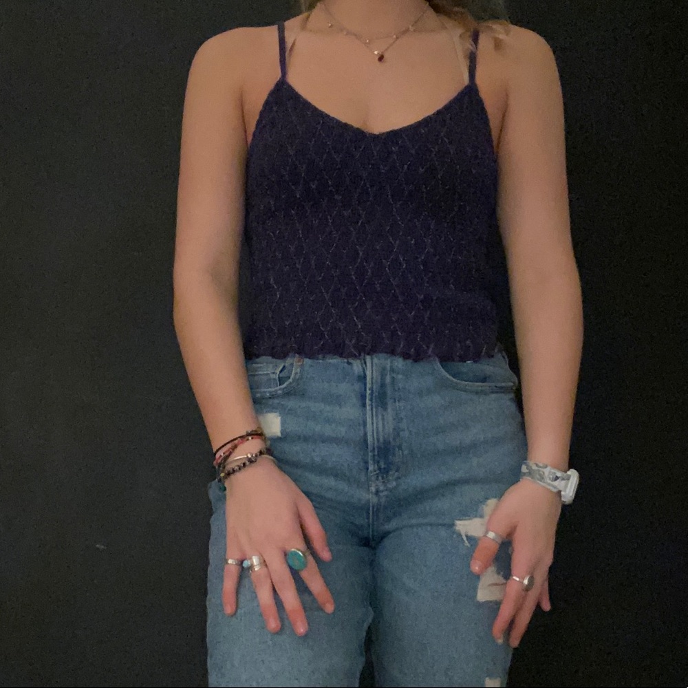 American Eagle blue tank top size medium